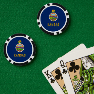 Kansas-Flagge, Flagge von Kansas Pokerchips