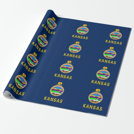 Kansas-Flagge Geschenkpapier (Ungerollt)