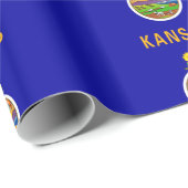 Kansas-Flagge Geschenkpapier (Rolleneckpunkt)