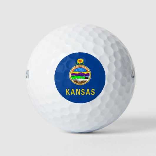 Kansas-Flagge Golfball (Vorderseite)