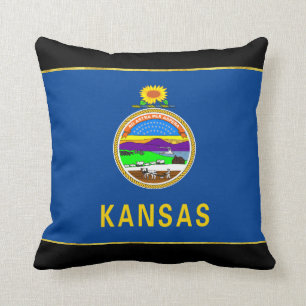 Kansas-Flagge Kissen