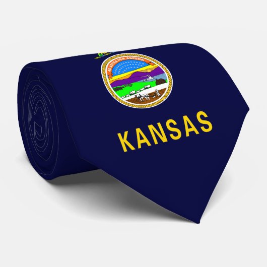 Kansas-Flagge Krawatte (Gerollt)