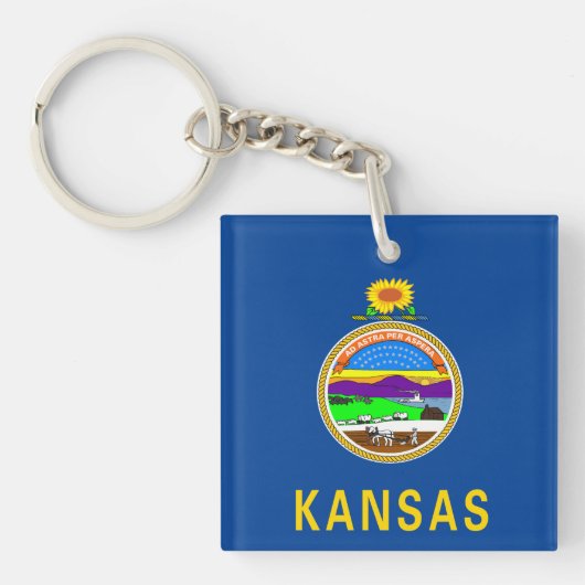 Kansas-Flagge Schlüsselanhänger (Vorderseite)