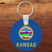 Kansas-Flagge Schlüsselanhänger (Vorderseite)