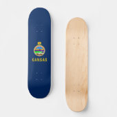 Kansas-Flagge Skateboard (Vorderseite)