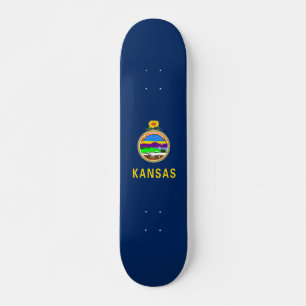 Kansas-Flagge Skateboard