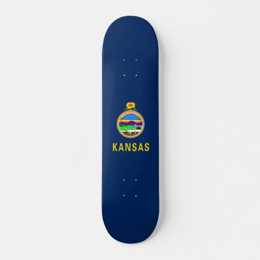 Kansas-Flagge Skateboard (Vorne)