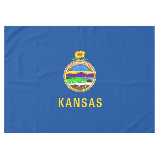 Kansas-Flagge Tischdecke (Vorderseite (Horizontal))