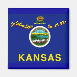 Kansas-Flaggen-Magnet Magnet