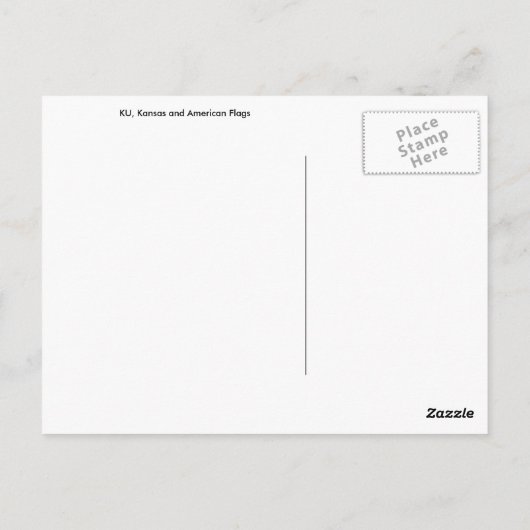 Kansas Flags Postkarte (Rückseite)