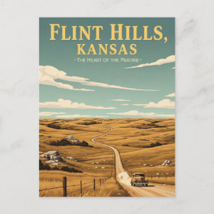 Kansas Flint Hills Reisen Souvenir Postkarte