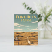 Kansas Flint Hills Reisen Souvenir Postkarte (Stehend Vorderseite)