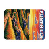 Kansas Flint Hills Travel Souvenir Magnet (Horizontal)