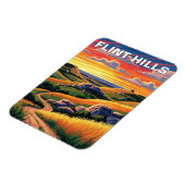 Kansas Flint Hills Travel Souvenir Magnet (Linke Seite)