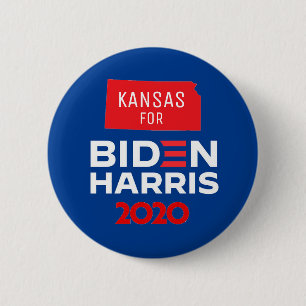 Kansas für Biden Harris 2020 Button
