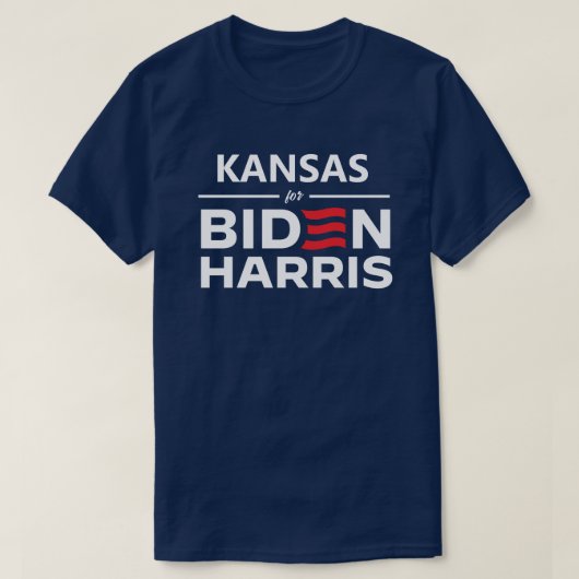 Kansas für Biden Harris T-Shirt (Design vorne)