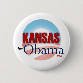 Kansas für Obama Button