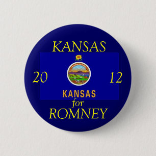 Kansas für Romney 2012 Button