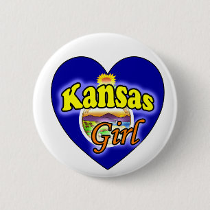 Kansas Girl Button