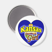 Kansas Girl Magnet (Vorderseite/Rückseite)