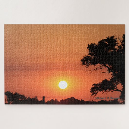 Kansas Golden Orange Sunset Puzzle (Horizontal)