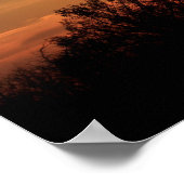 Kansas Golden Sunset mit einer Silhouette von Wind Poster (Ecke)