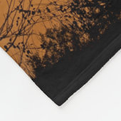 Kansas Golden Sunset mit Windmill-Silhouette Fleecedecke (Ecke)