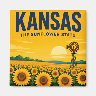 Kansas Great Plains Flint Hills Heartland Reise Magnet