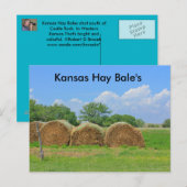 Kansas Hay Bales Post Card Postkarte (Vorne/Hinten)