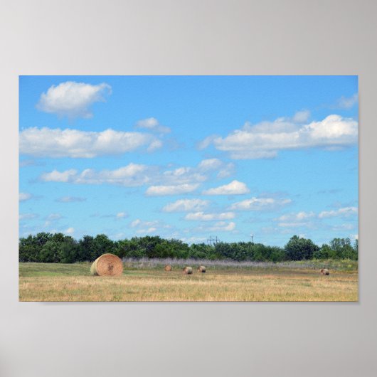 Kansas Hay Bales Poster (Vorne)