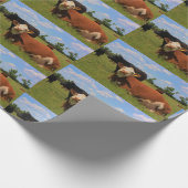 Kansas Hereford Cow Wrapping Paper Geschenkpapier (Ecke)