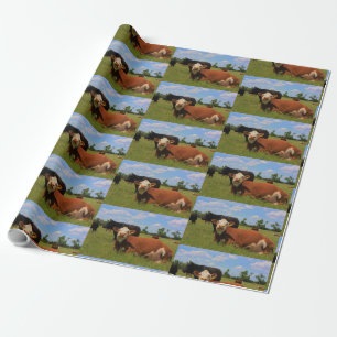 Kansas Hereford-Kuh-Geschenkpapier Geschenkpapier