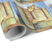 Kansas hinter Gano Getreideheber Geschenkpapier (Rolleneckpunkt)