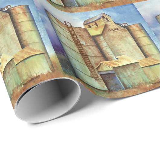 Kansas hinter Gano Getreideheber Geschenkpapier (Rolleneckpunkt)