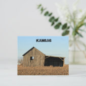 Kansas Holzstall im Feld Postkarte (Stehend Vorderseite)