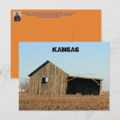 Kansas Holzstall im Feld Postkarte (Vorne/Hinten)