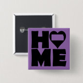 Kansas Home Heart State Button Badge Pin (Vorne & Hinten)