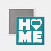 Kansas Home Heart State Fridge Magnet (Vorderseite/Rückseite)
