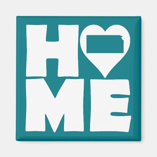 Kansas Home Heart State Fridge Magnet (Vorne)
