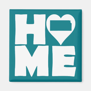 Kansas Home Heart State Kühlschrankmagnet