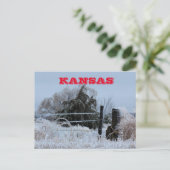 Kansas Icy Fence Post Card Postkarte (Stehend Vorderseite)