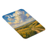 Kansas Illustrations Reise Kunst Vintage Magnet (Rechte Seite)