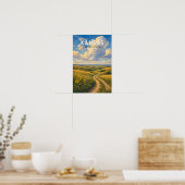 Kansas Illustrations Reise Kunst Vintage Poster (Küche)