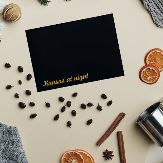 Kansas in der Nacht Postkarte