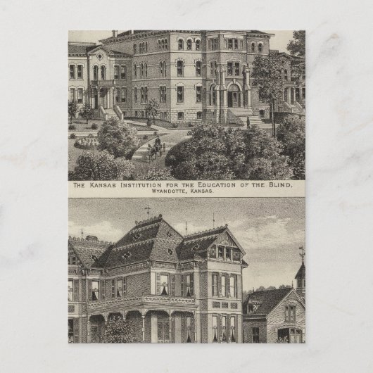 Kansas-Institut für Bildung des Blinden Postkarte (Vorderseite)