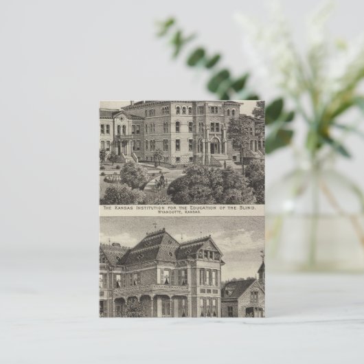 Kansas-Institut für Bildung des Blinden Postkarte (Stehend Vorderseite)