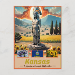 Kansas Kaleidoskop: Surrealer Staat Freude Postkarte