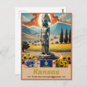 Kansas Kaleidoskop: Surrealer Staat Freude Postkarte (Vorne/Hinten)