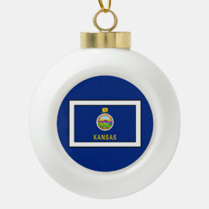 Kansas Keramik Kugel-Ornament