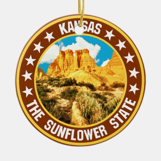 Kansas Keramik Ornament (Vorne)